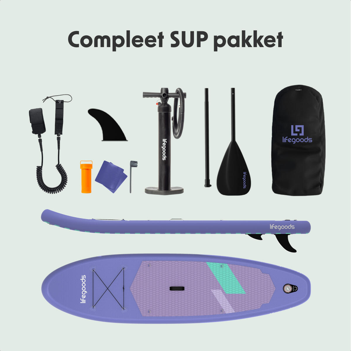 SUP Board Allround Compact - 300cm - max 100kg - beginners - Paars 9/10