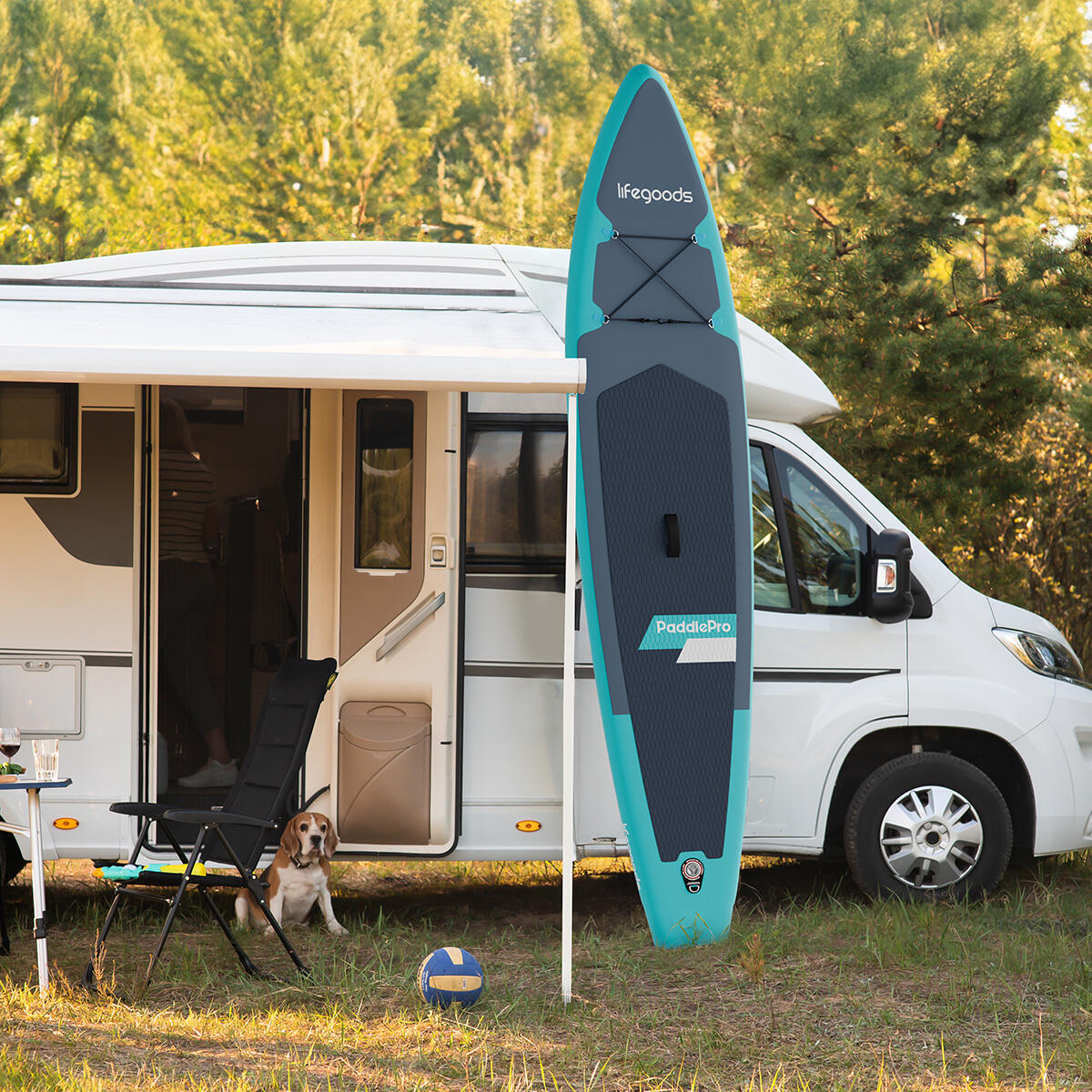 SUP Board Touring - complete set - opblaasbaar - 365cm - max 165kg - Blauwgroen 8/10