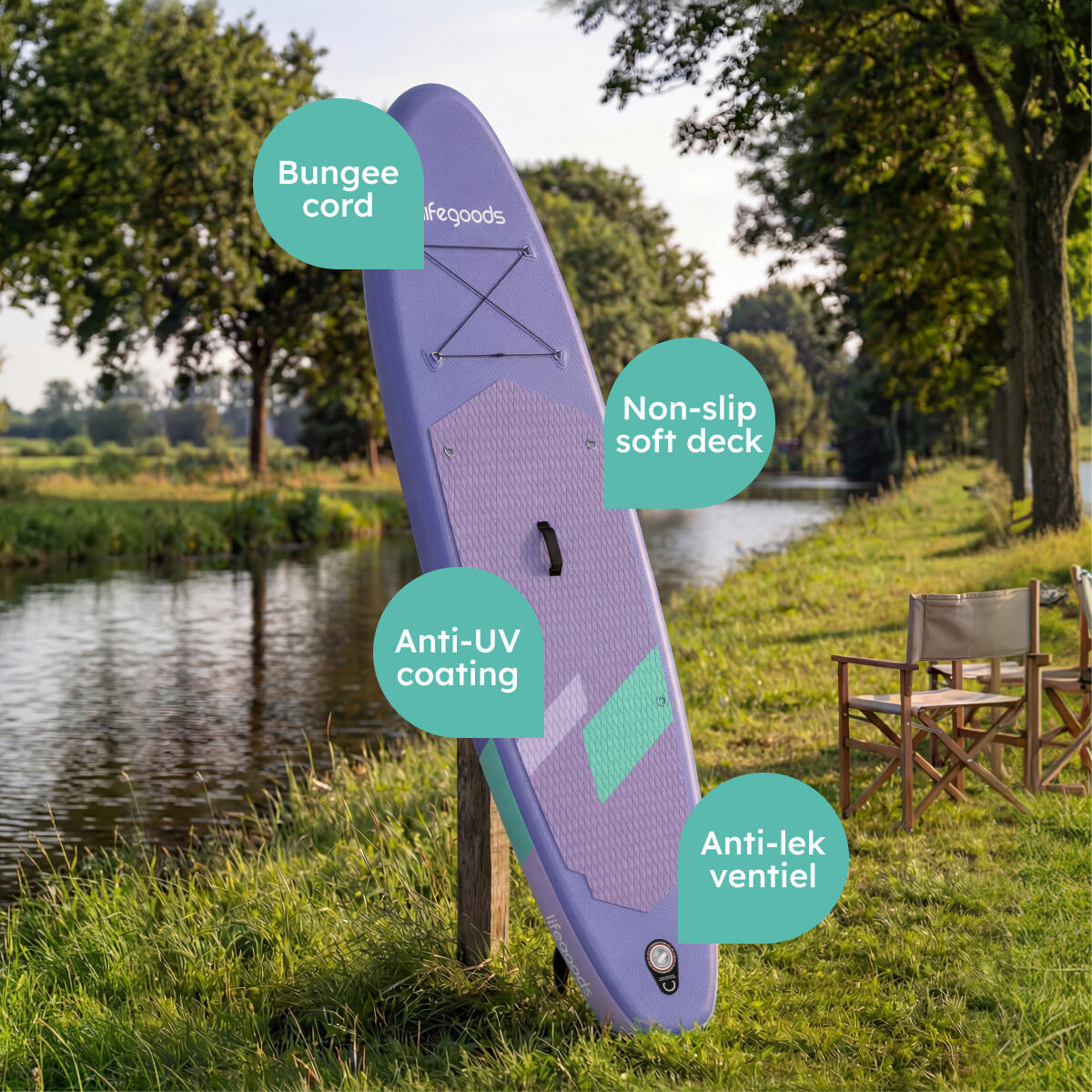 SUP Board Allround Compact - 300cm - max 100kg - beginners - Paars 8/10