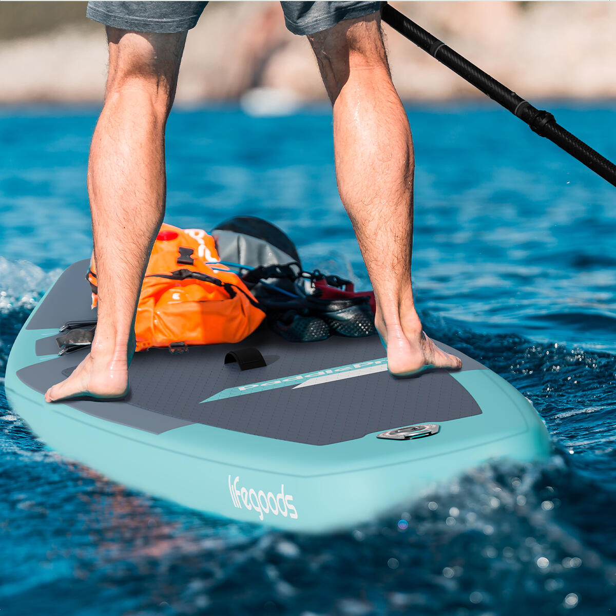 SUP Board Touring - complete set - opblaasbaar - 365cm - max 165kg - Blauwgroen 6/10