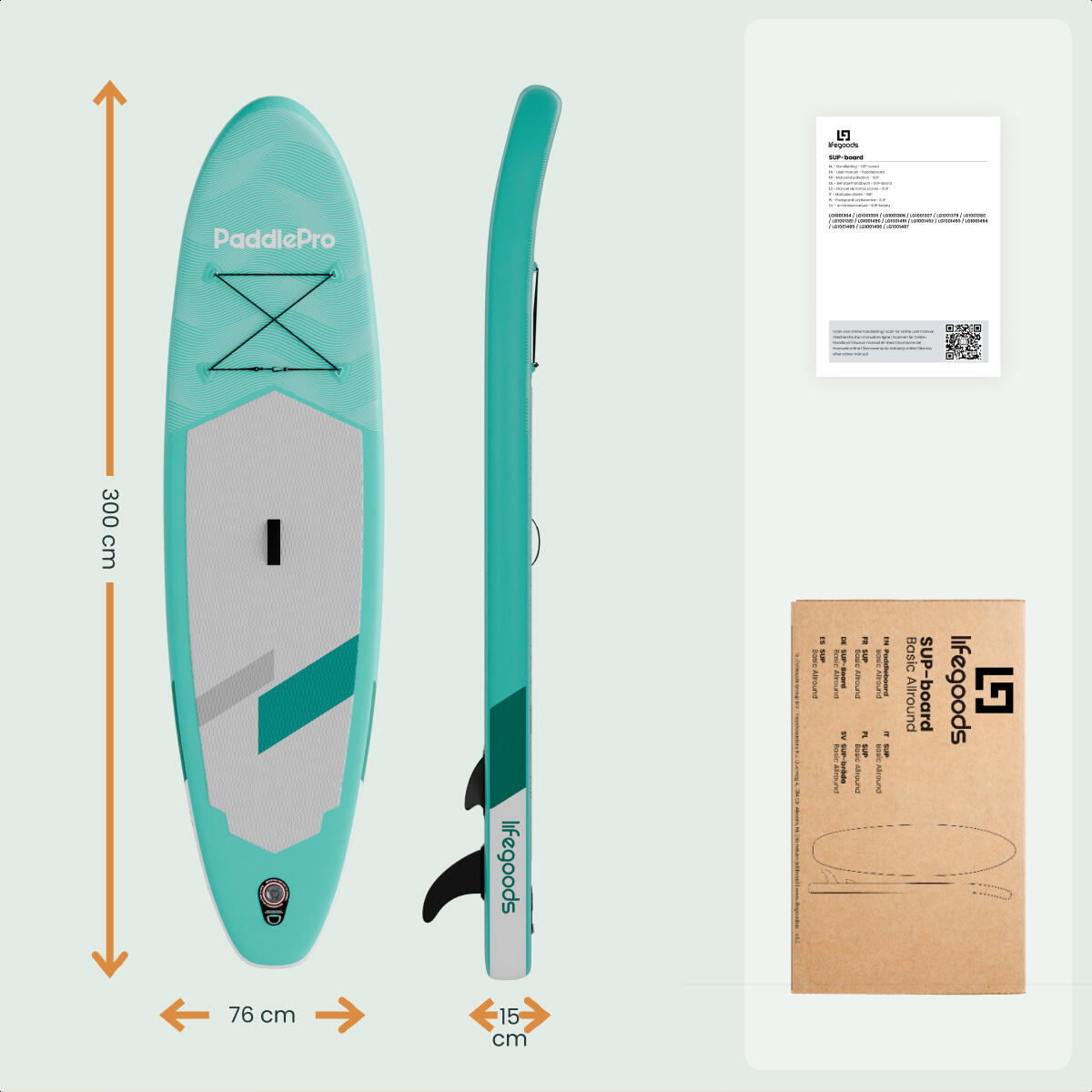 SUP Board Allround Compact - met zitje - 300cm - max 100kg - beginners - Groen 7/10