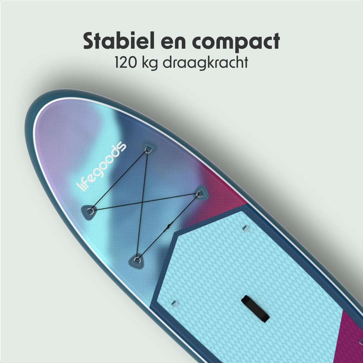 SUP Board Allround Compact - 300cm - max 100kg - beginners - Blauw/Paars 5/10