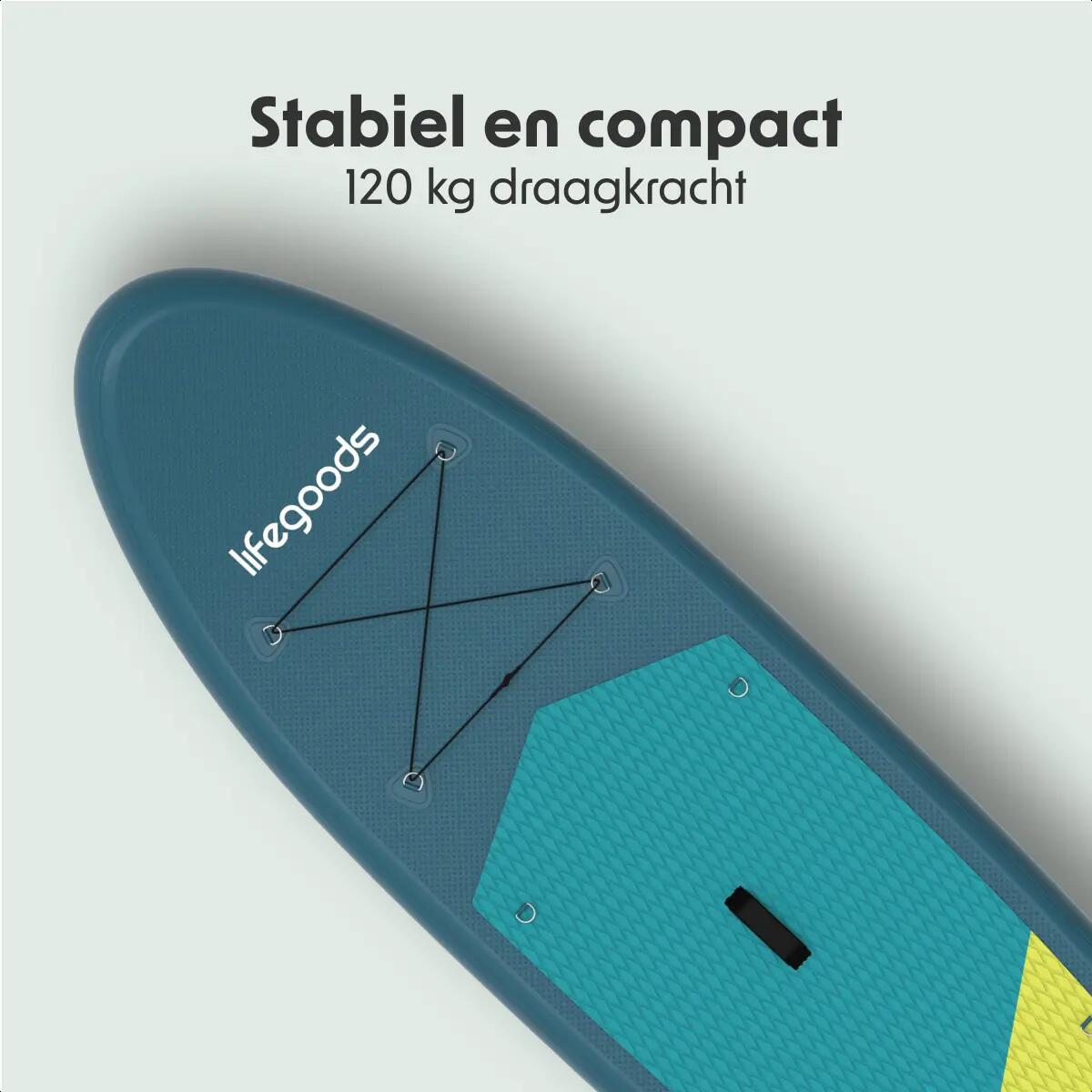 SUP Board Allround Compact - met zitje - 300cm - max 100kg - beginners - Cyaan 5/10