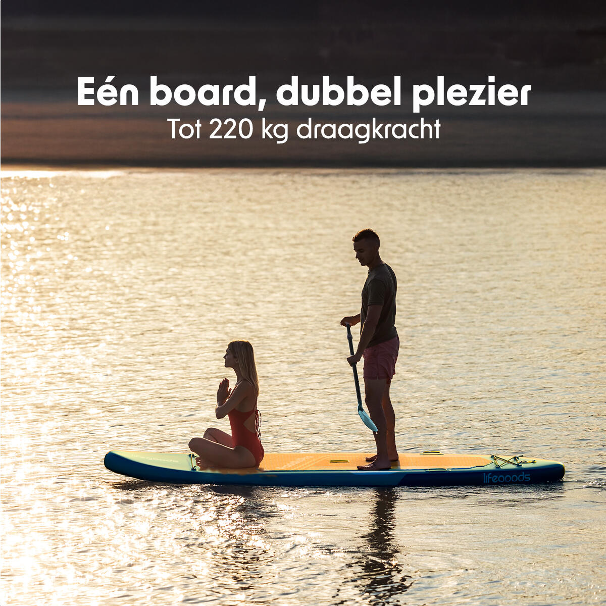 SUP Board Tandem - complete set - 381cm - max 220kg - 2 personen - Blauwgroen 3/8