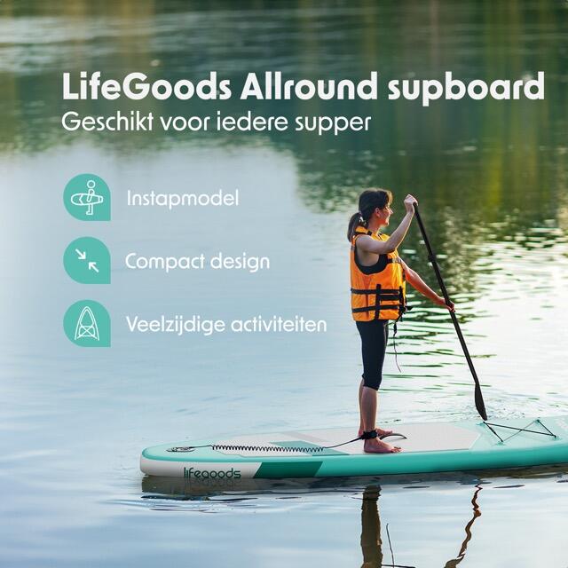 SUP Board Allround Compact - 300cm - max 100kg - beginners - Groen 2/10