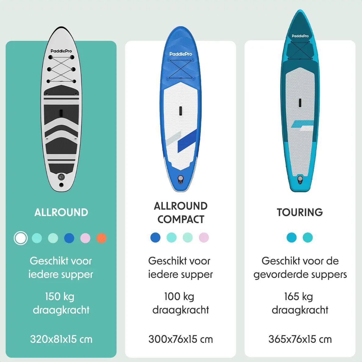 PaddlePro SUP Board - met zitje - opblaasbaar - 320cm - max 150kg - Zwart/Wit 4/10