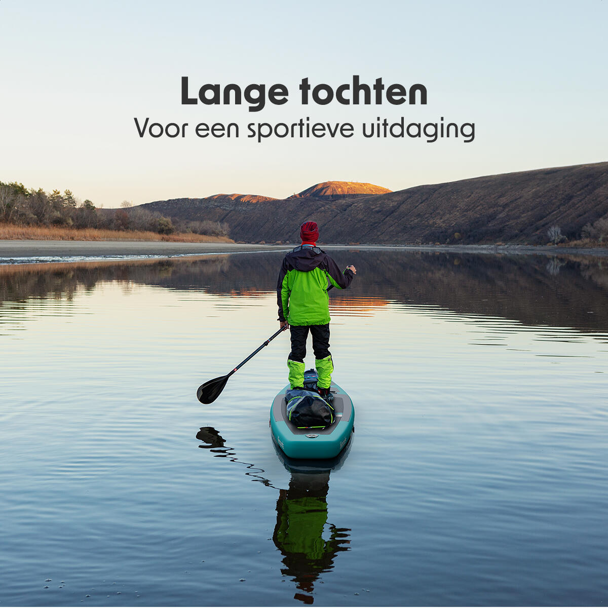 SUP Board Touring - complete set - opblaasbaar - 365cm - max 165kg - Blauwgroen 3/10
