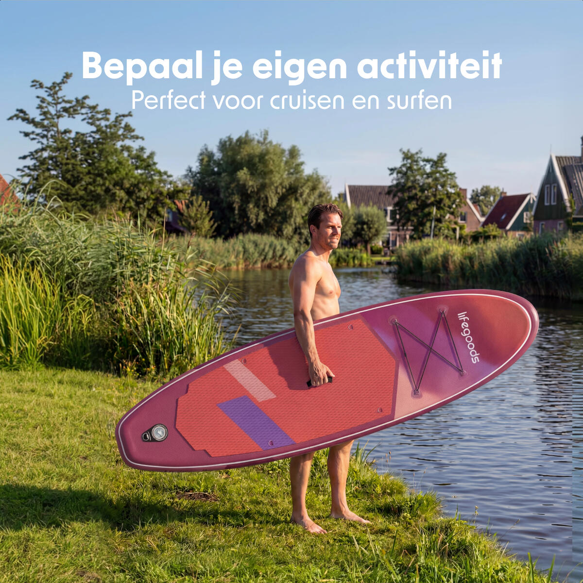 SUP Board Allround Compact - 300cm - max 100kg - beginners - Rood/Lila 3/10