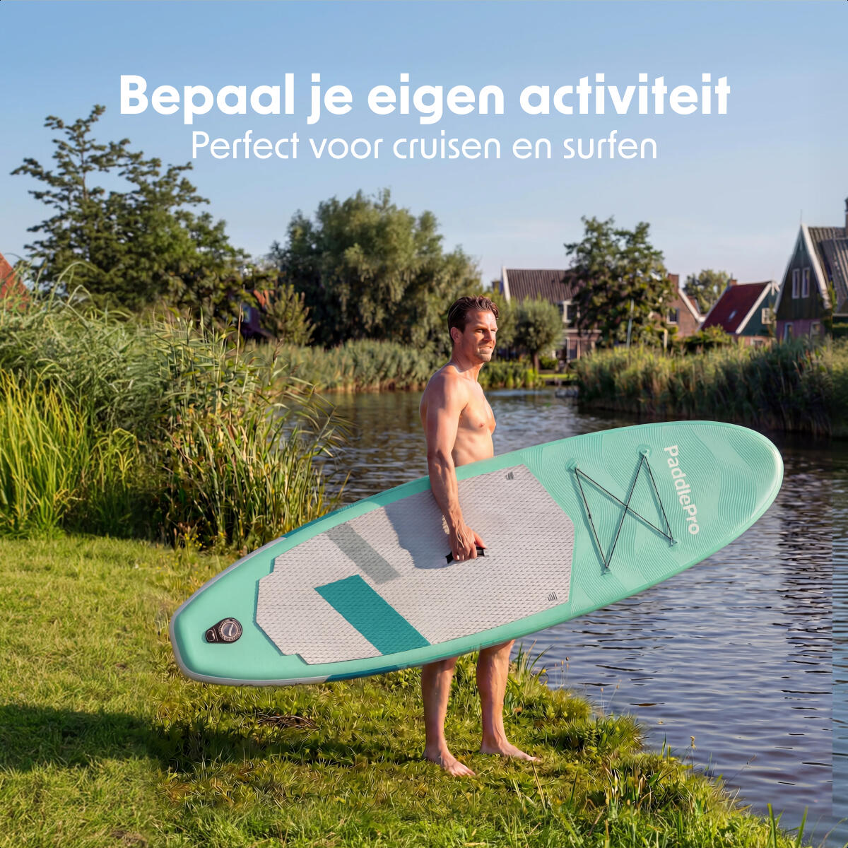 SUP Board Allround Compact - met zitje - 300cm - max 100kg - beginners - Groen 3/10