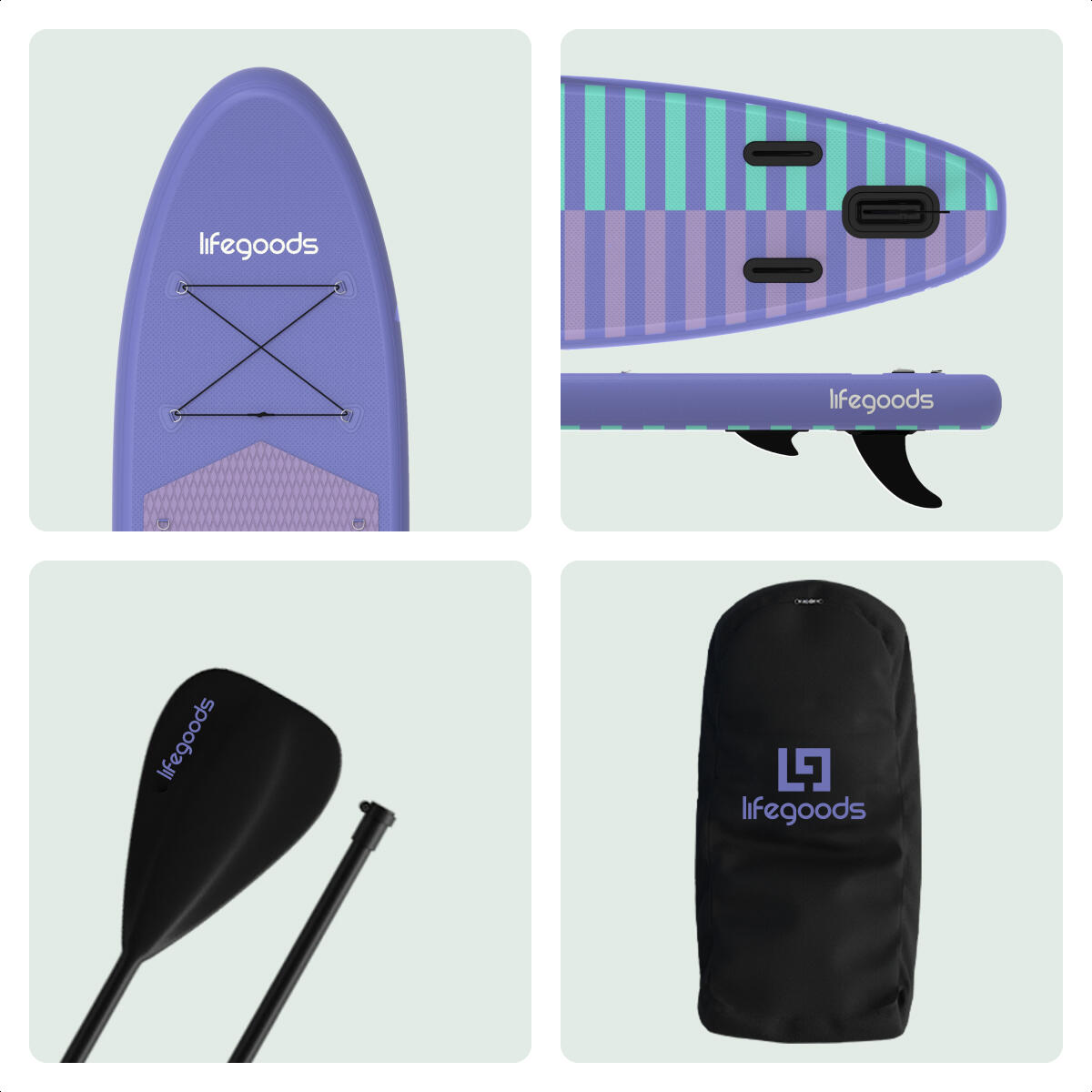 SUP Board Allround Compact - 300cm - max 100kg - beginners - Paars 10/10