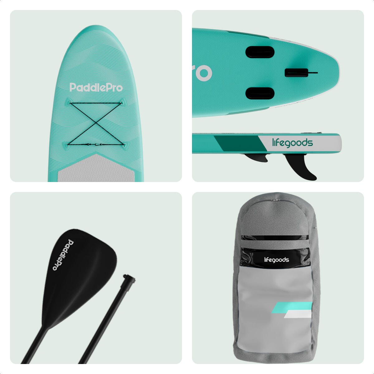 SUP Board Allround Compact - met zitje - 300cm - max 100kg - beginners - Groen 10/10