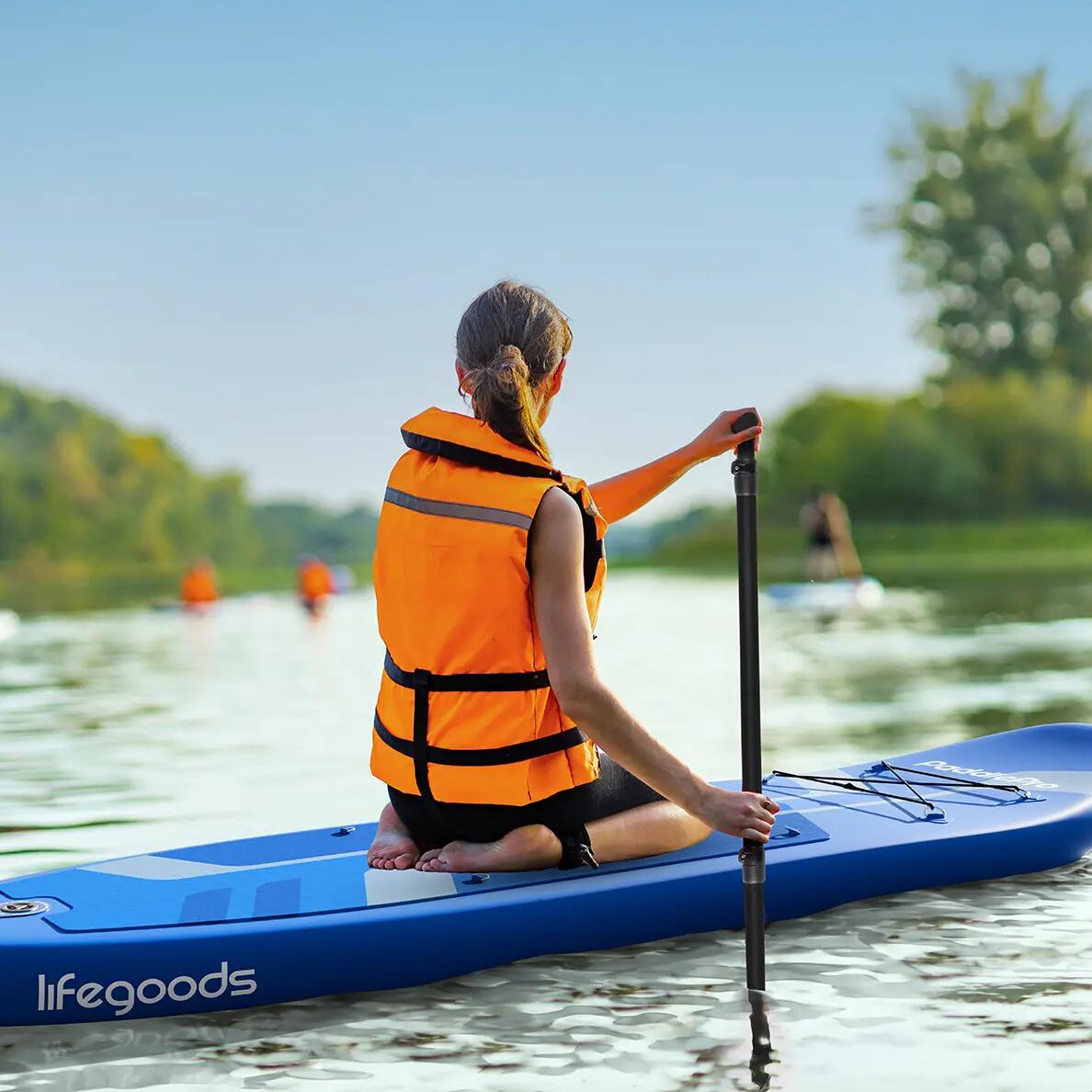 PaddlePro SUP Board - met zitje - opblaasbaar - 320cm - max 150kg - Blauw 8/10