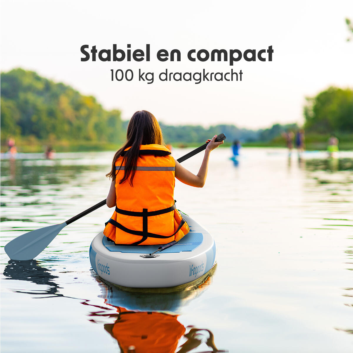 SUP Board Allround Compact - 300cm - max 100kg - beginners - Wit/Lichtblauw 7/10