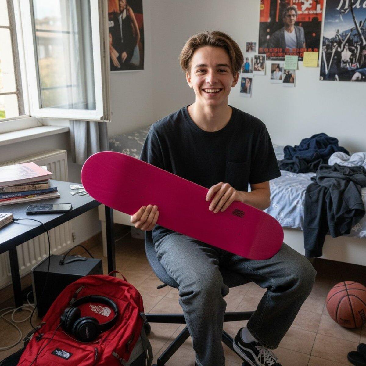 Skateboard Ghettoblaster Tavola Petit Logo Fuchsia 7.75"" 7/11