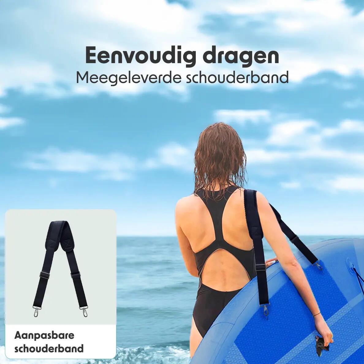 PaddlePro SUP Board - met zitje - opblaasbaar - 320cm - max 150kg - Blauw 7/10