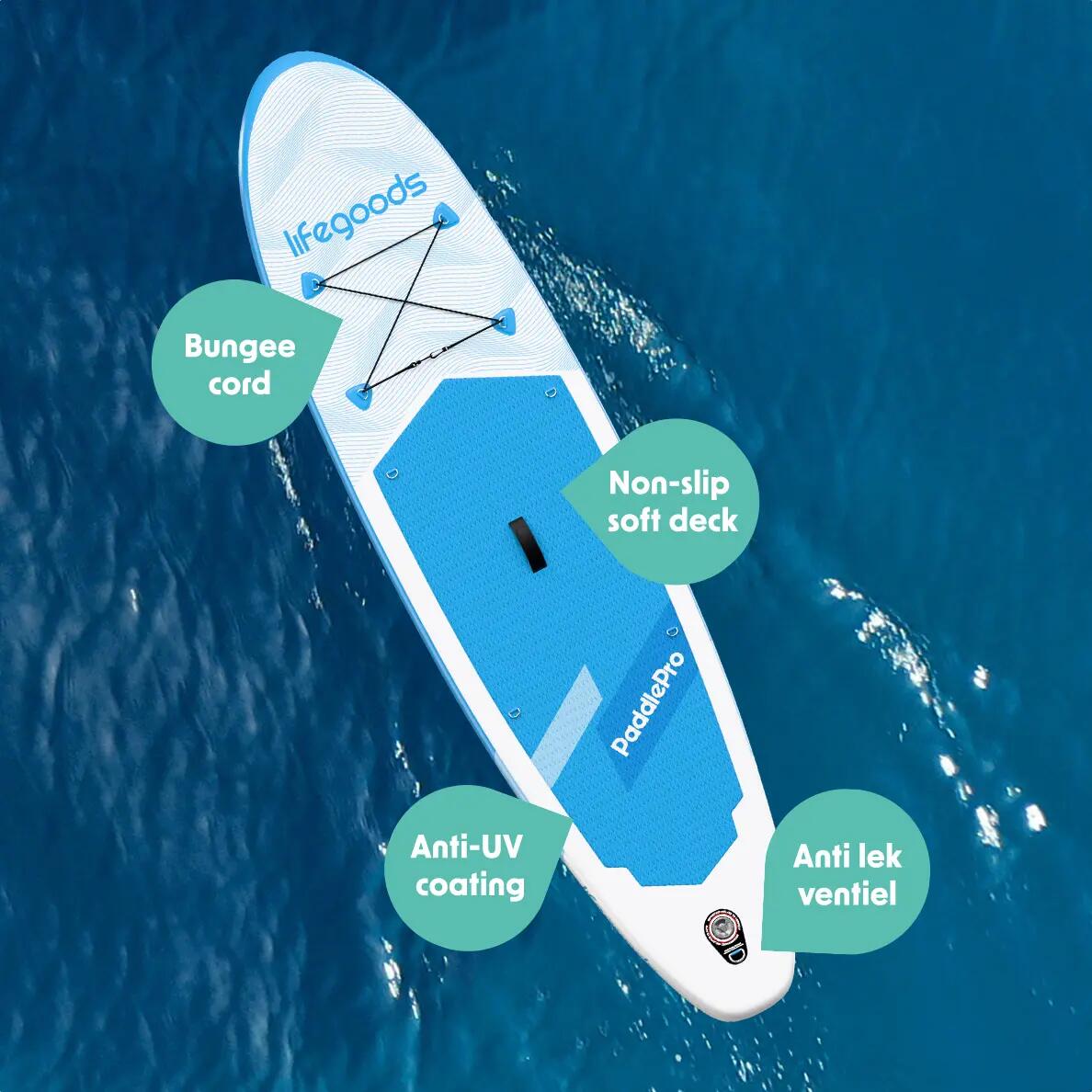 SUP Board Allround Compact - met zitje - 300cm - max 100kg - beginners 7/8