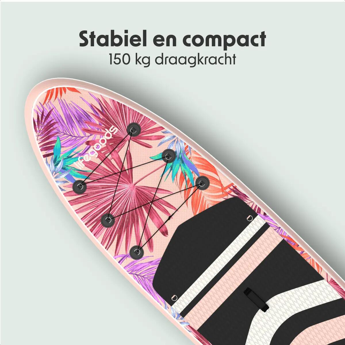 PaddlePro SUP Board - opblaasbaar - 320cm - max 150kg - Tropical Roze 5/10