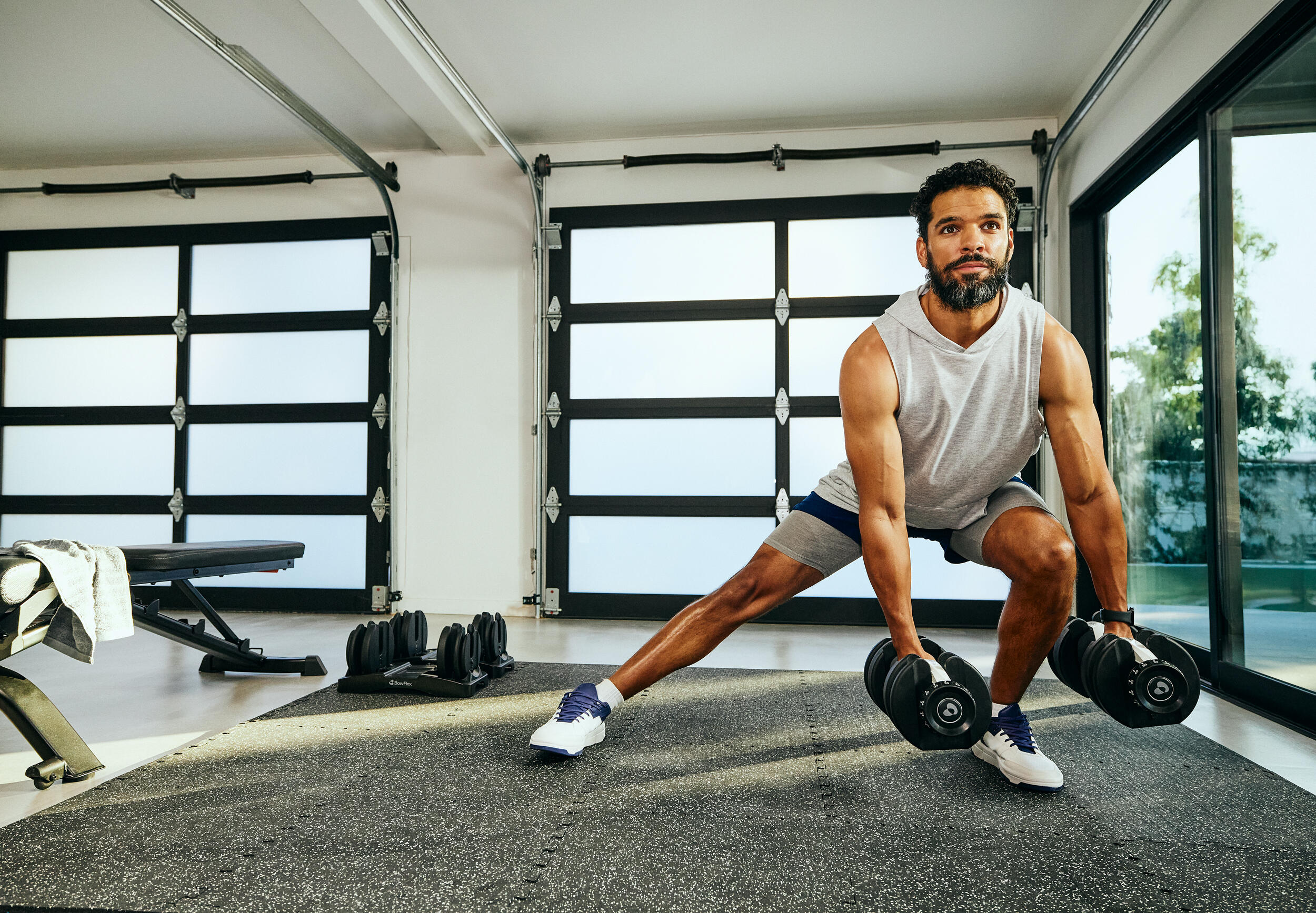 Halteres ajustáveis 2-24 kg com seleção rápida para treino em casa 10/10