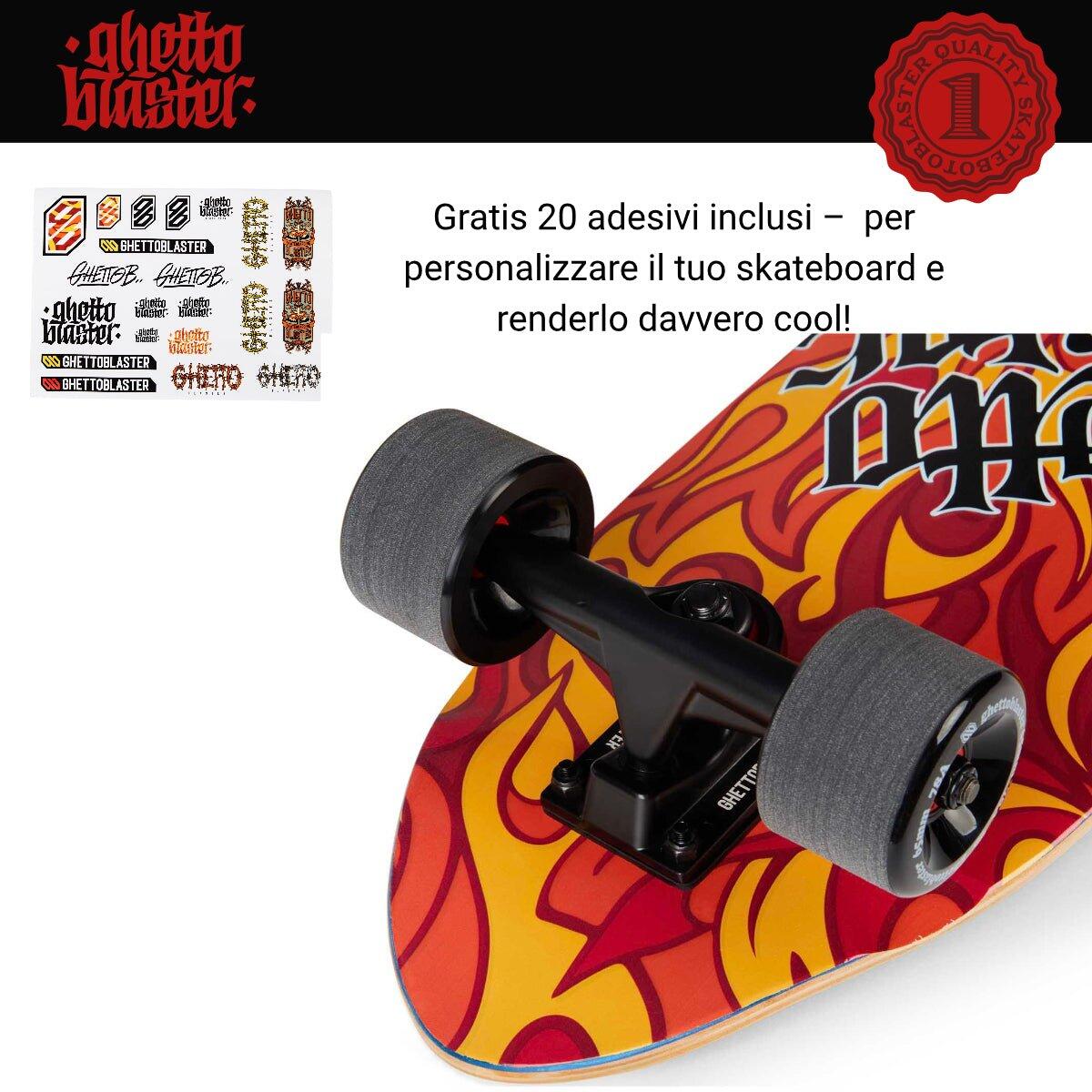 Kompletní skateboard Cruiser skateboard Flame 28" 7/11