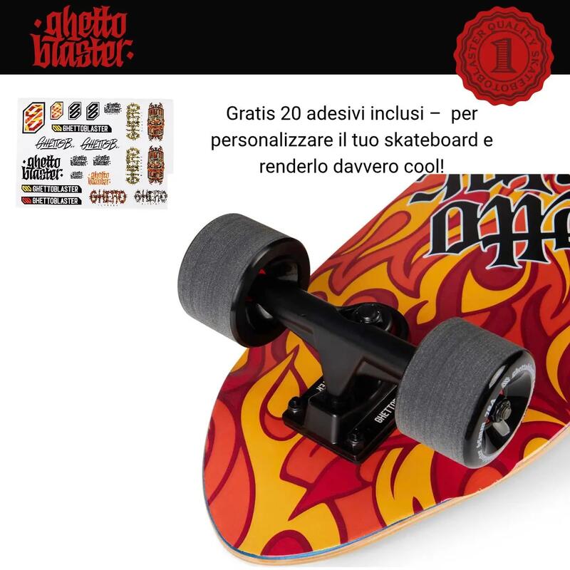 Skateboard complet Cruiser skateboard Flame 28"