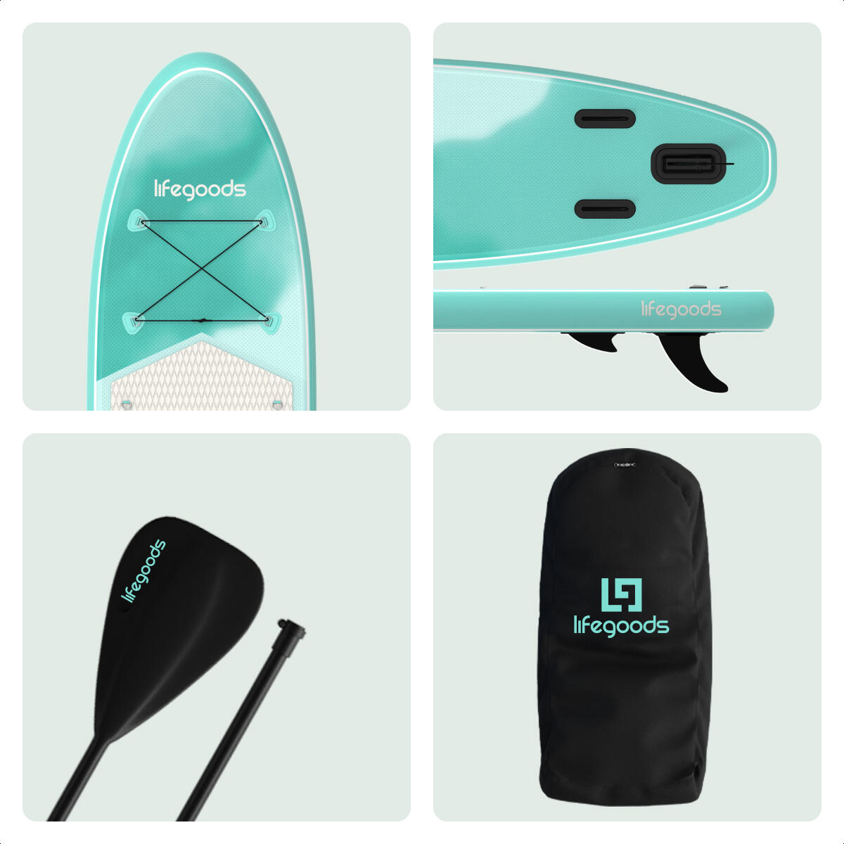 SUP Board Allround Compact - 300cm - max 100kg - beginners - Mintgroen 10/10