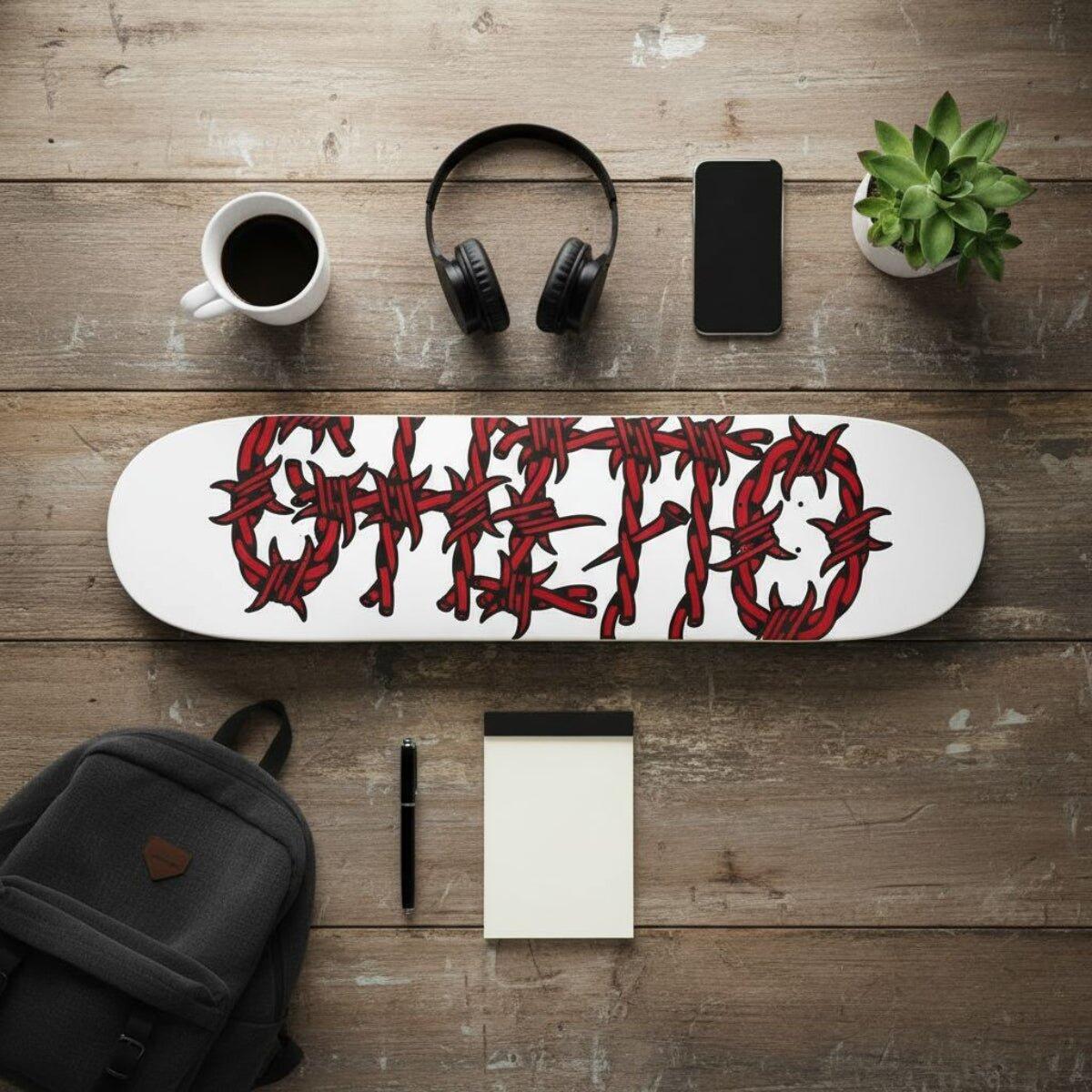 Tavola Planche à roulettes Ghettoblaster Pré-grippée Barded Wire Rouge 8.25" 8/11