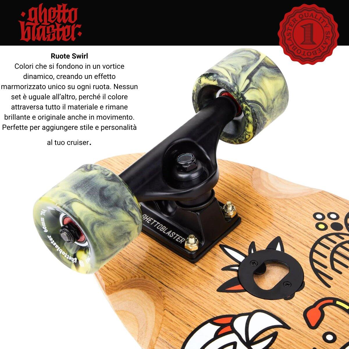 Skateboard Cruiser Ghettoblaster Teck Geroglific 32" -9,125" 7/11
