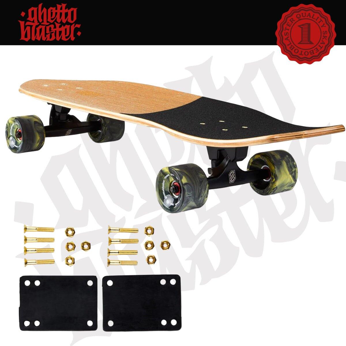 Skateboard Ghettoblaster Surfskate Cabeza de Serpiente de Teca 30" 9.75" 8/11