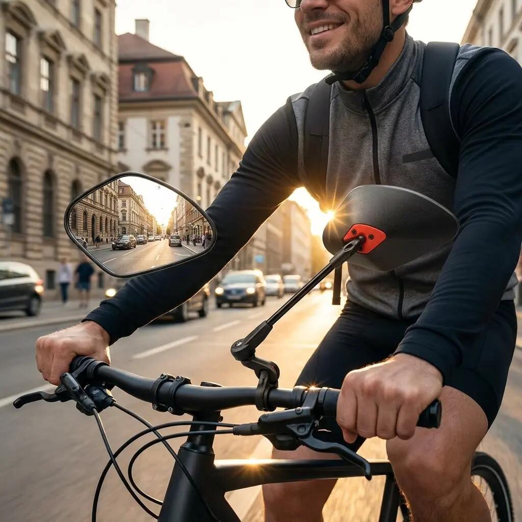 Rétroviseur vélo Krampe KF Sport Type A, pince extérieure moyenne, noir 2/7
