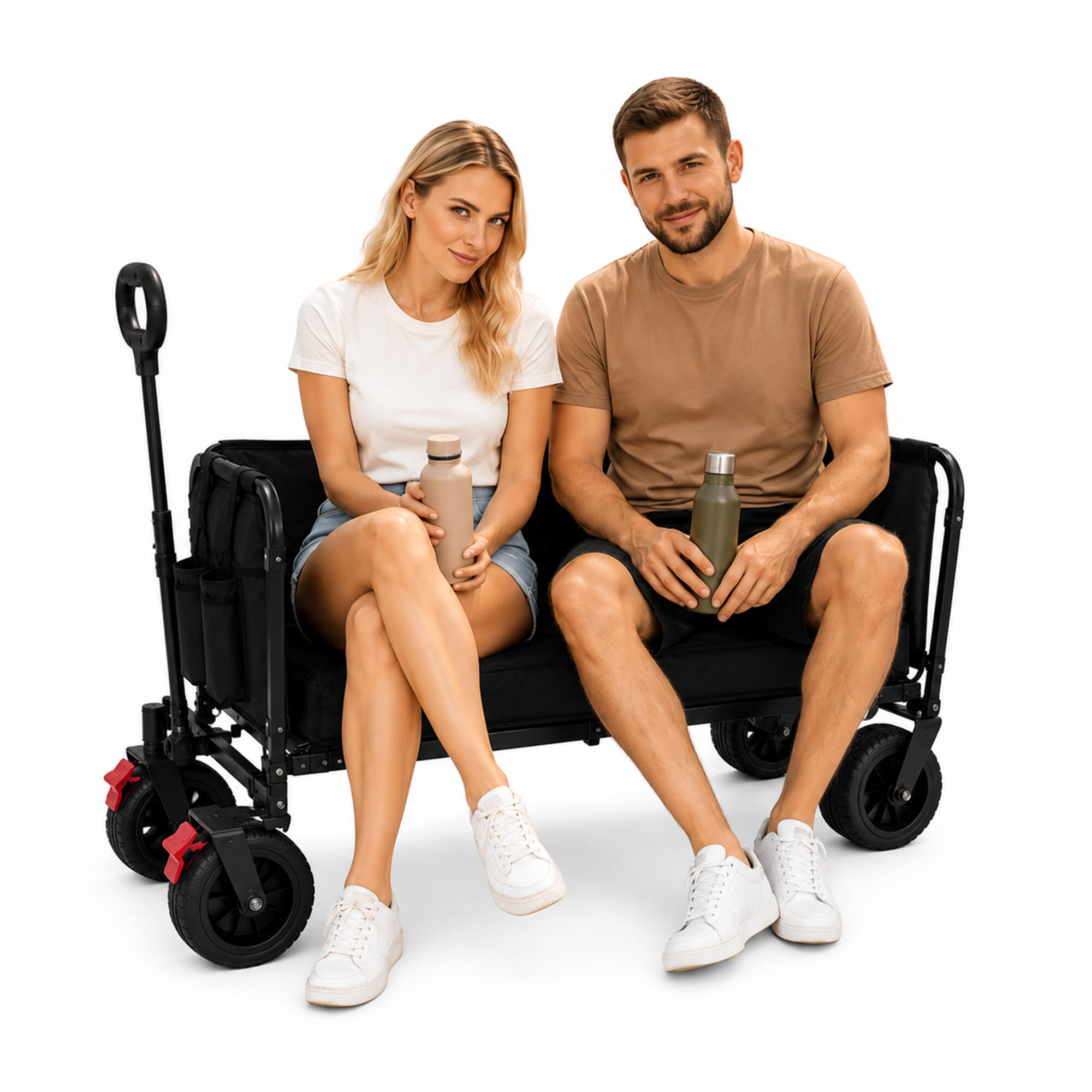 Eurocatch Opvouwbare Bolderkar met Zitbank - 2/7