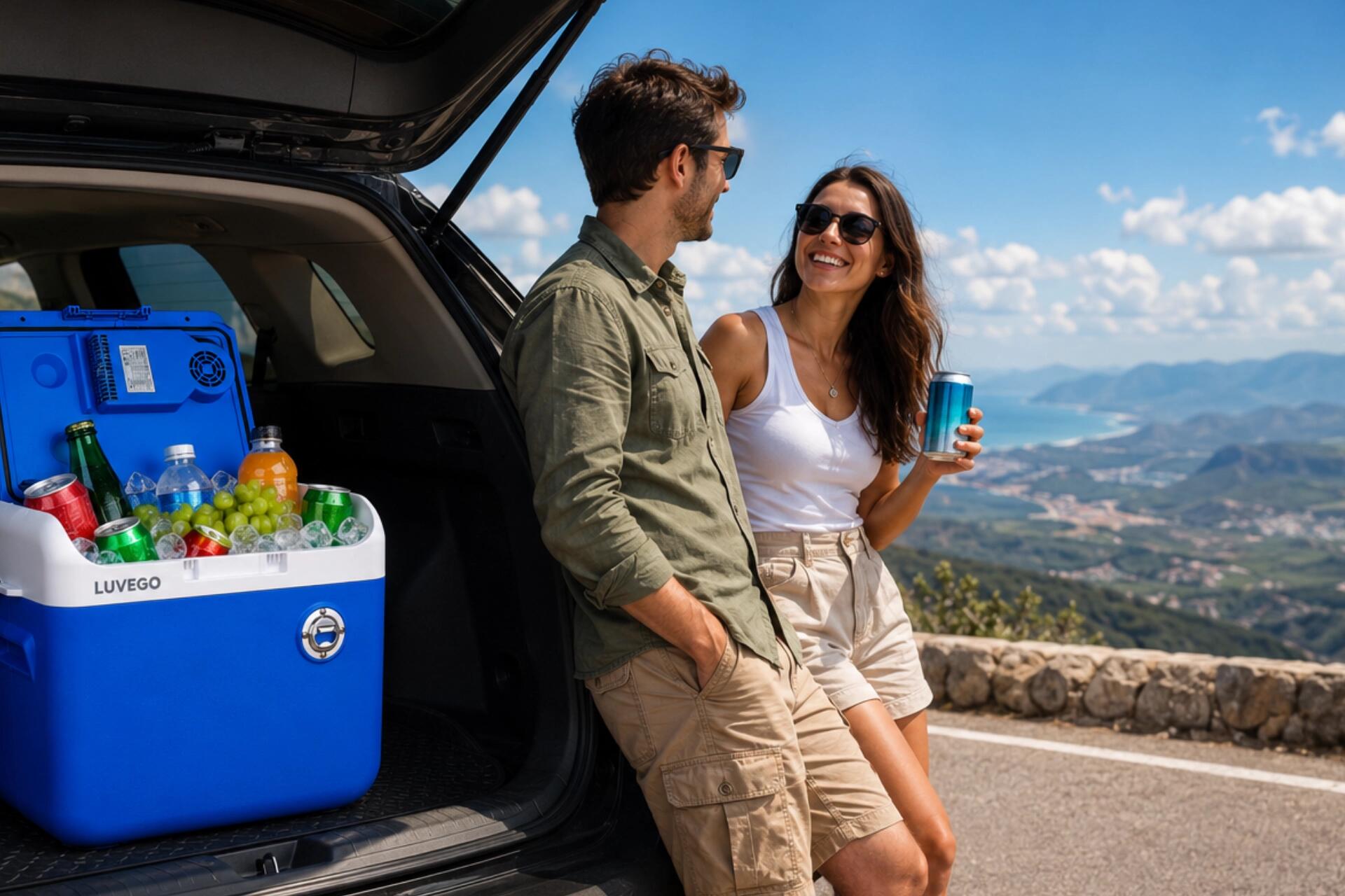 Frigorífico portátil 30 L - Ecrã digital - Bluetooth - Azul escuro 4/6