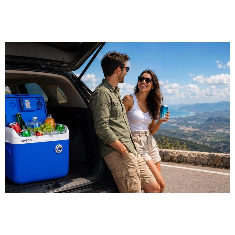 Răcitor electric 30 L - Frigobox 12 V/230 V - Răcitor portabil pentru mașină,