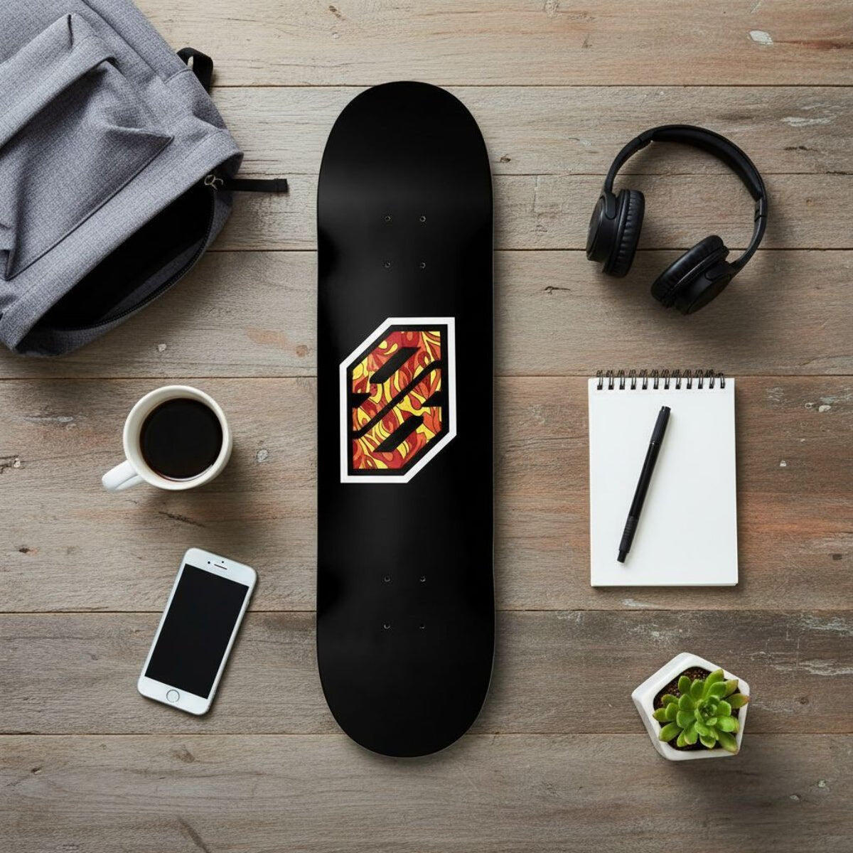 Tabla de Skateboard Ghettoblaster Preengomada Llama Blanca 8.25" 8/11