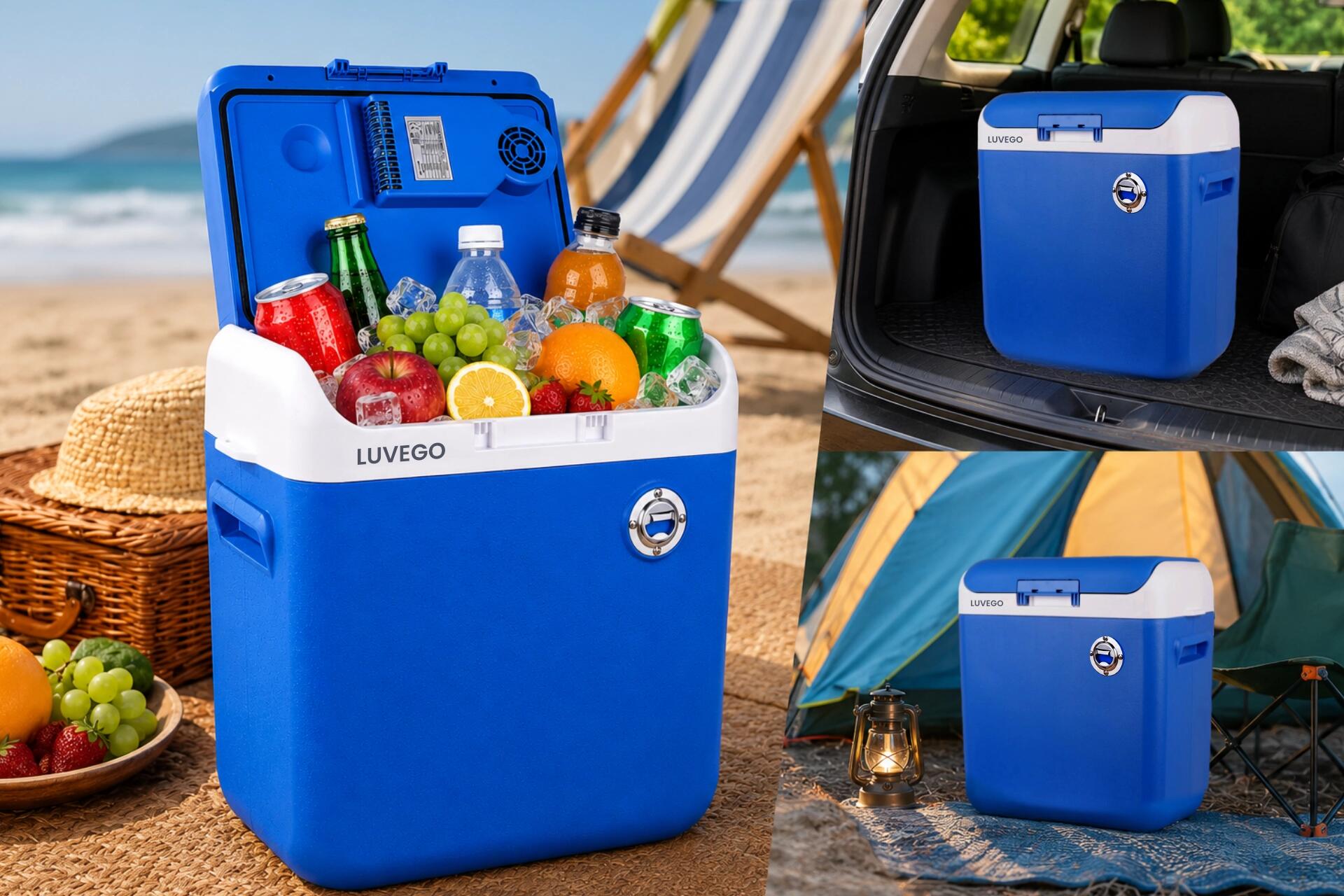 Frigorífico portátil 30 L - Ecrã digital - Bluetooth - Azul escuro 3/6