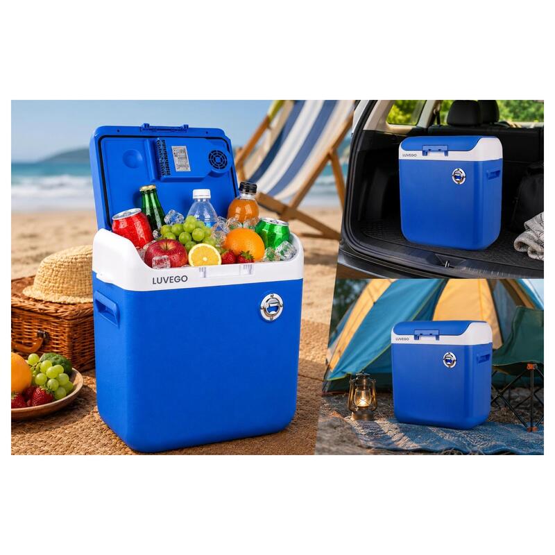Răcitor electric 30 L – Frigobox 12 V, 230 V – Cu difuzor Bluetooth încorporat