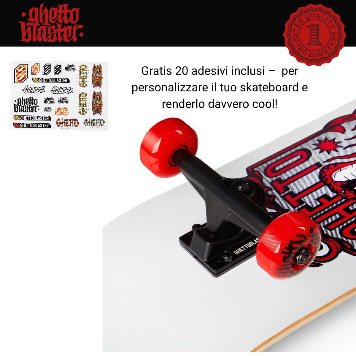 Skateboard Ghettoblaster para empezar Kobra Rojo 7.80" 7/11