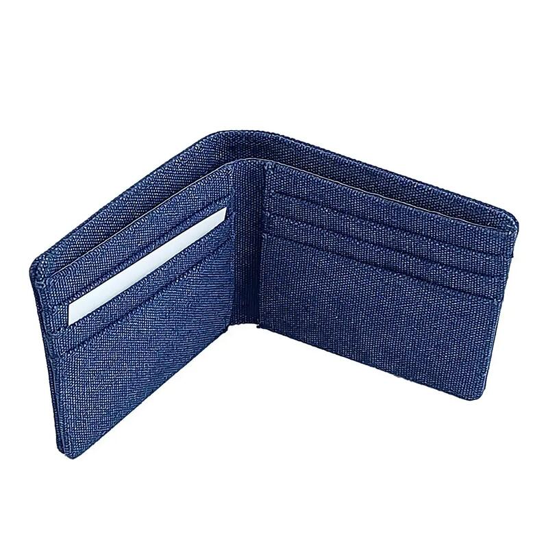 Portofel din pânză cu blocare RFID navy
