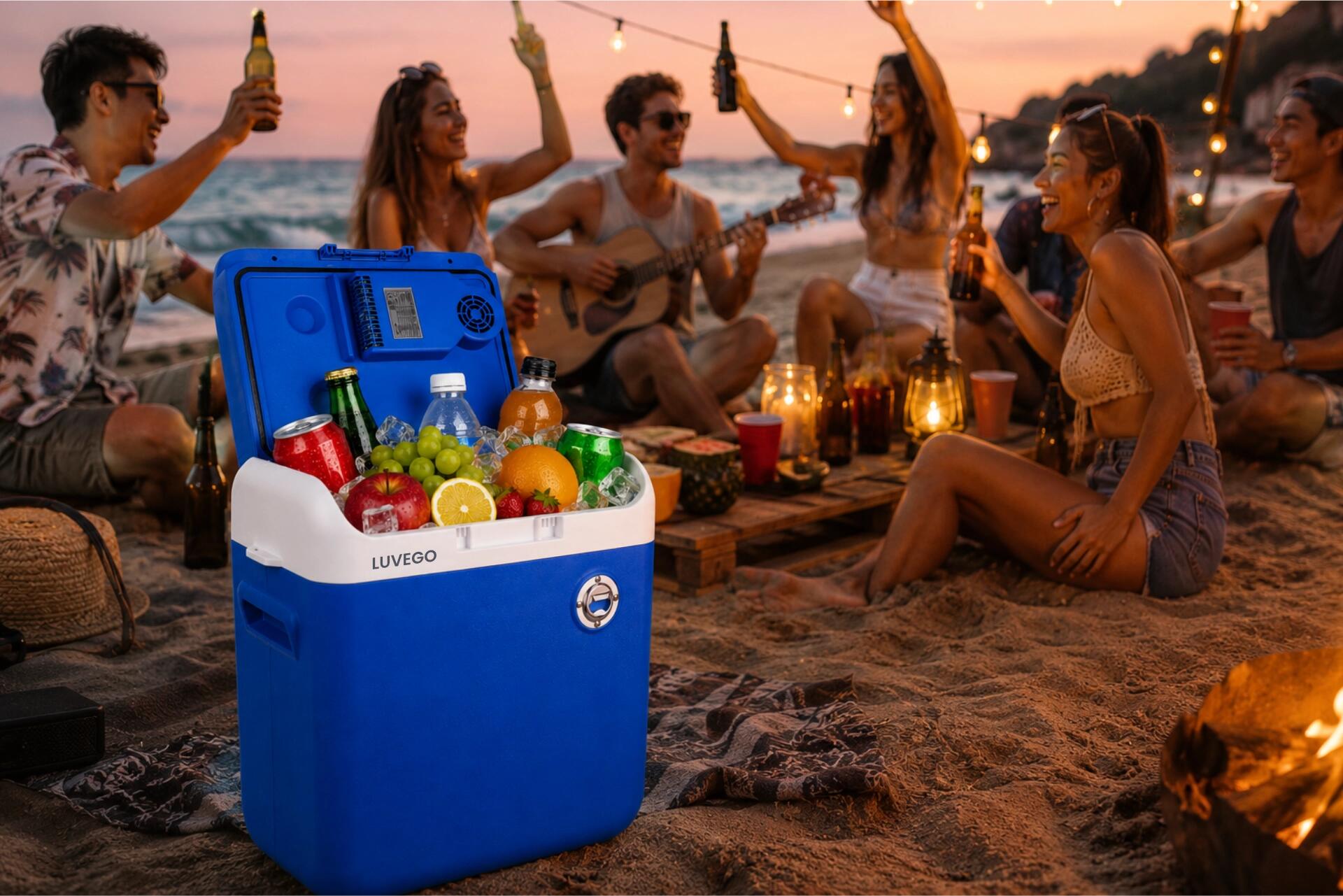 Frigorífico portátil 30 L - Ecrã digital - Bluetooth - Azul escuro 2/6