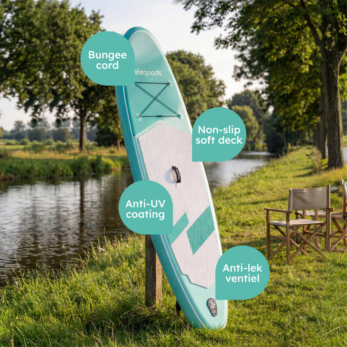 SUP Board Allround Compact - 300cm - max 100kg - beginners - Mintgroen 8/10