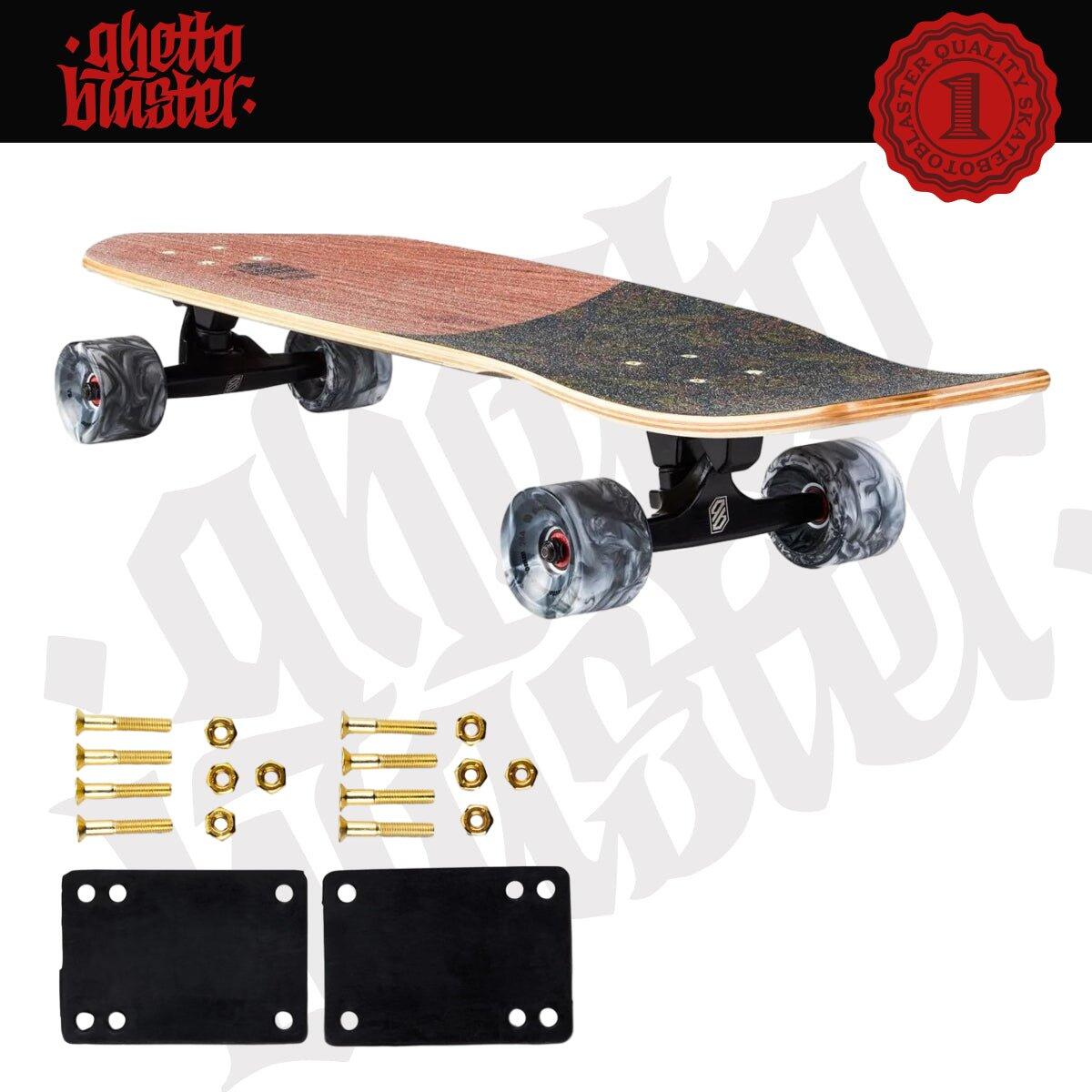 Patineta Ghettoblaster Surfskate Tiki Token Mogano Cola de pez 32" 9.875" 8/11