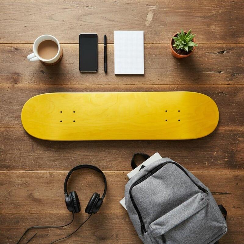 Placă de skate Small Logo Galben 8.0"