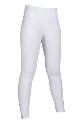 Leggings d'équitation Lisa, semelle intégrale en silicone, couleur blanche