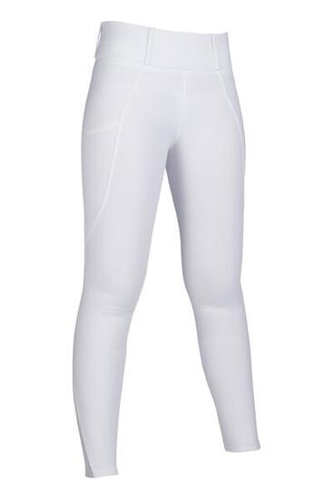 Leggings d'équitation Lisa, semelle intégrale en silicone, couleur blanche