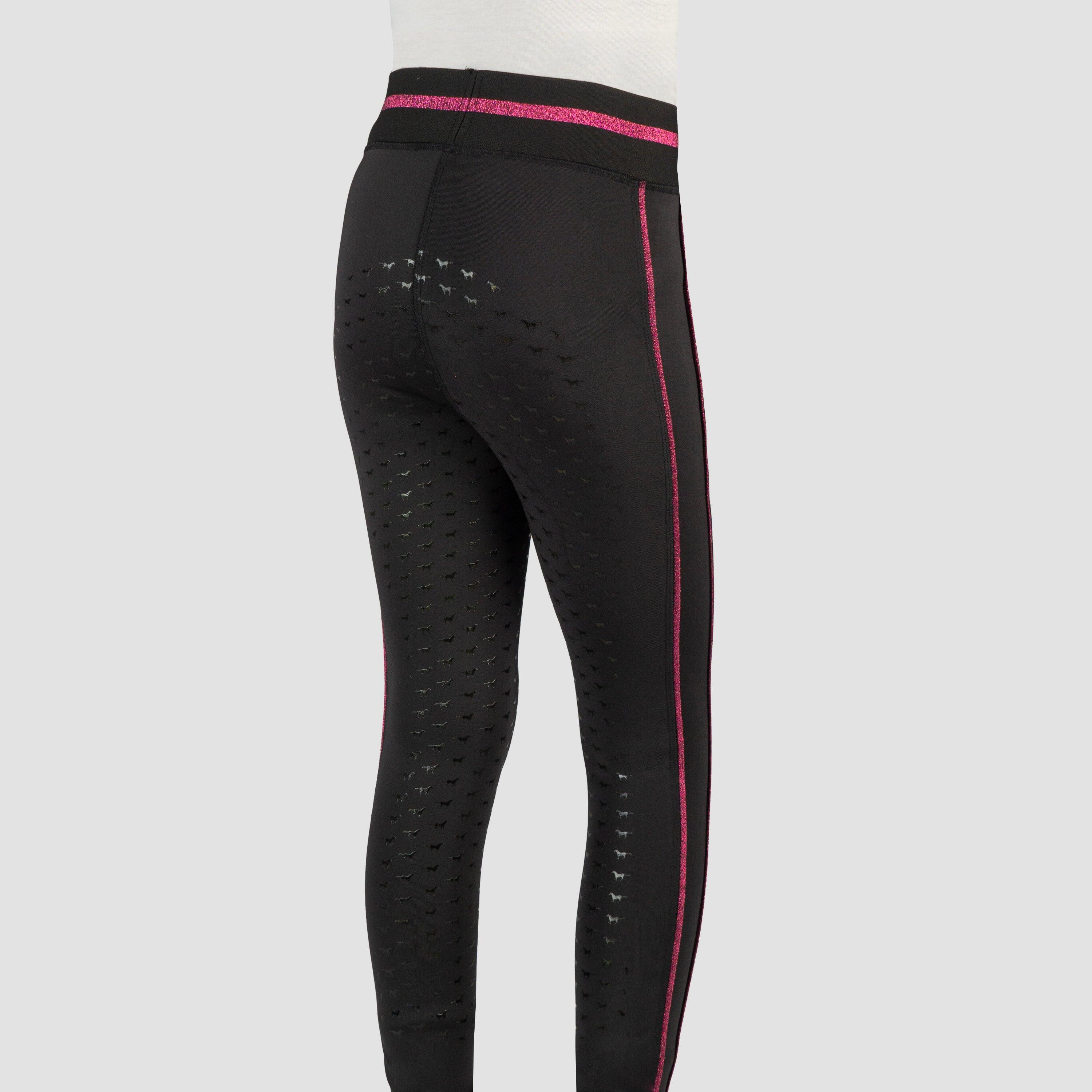 Legginsy jeździeckie dla dziewczynek full grip Red Horse Kaya