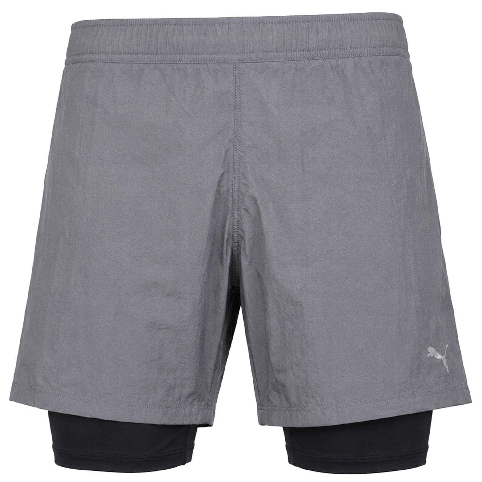 Puma 2in1 Seasons Mens Grey Shorts 1/2