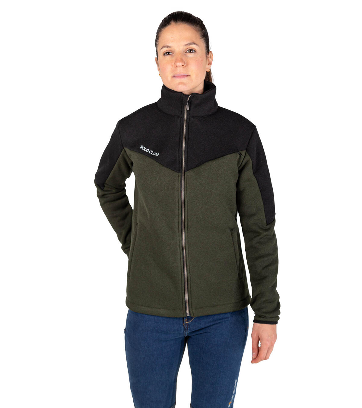 Casaco Polar de Montanha Tipo Blusão Respirável Ursus Mulher Verde 2/5
