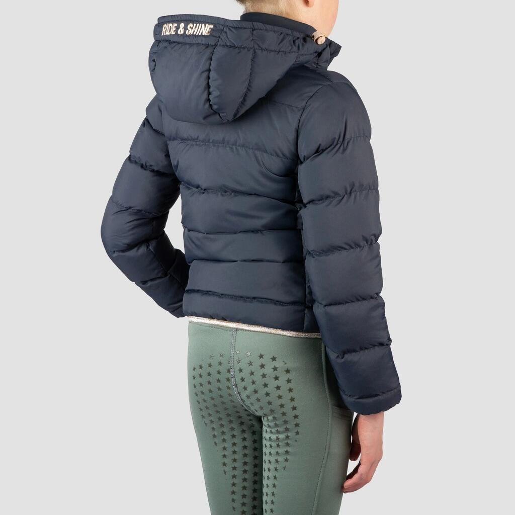 Hooded equestrian jacket for women Red Horse Myo