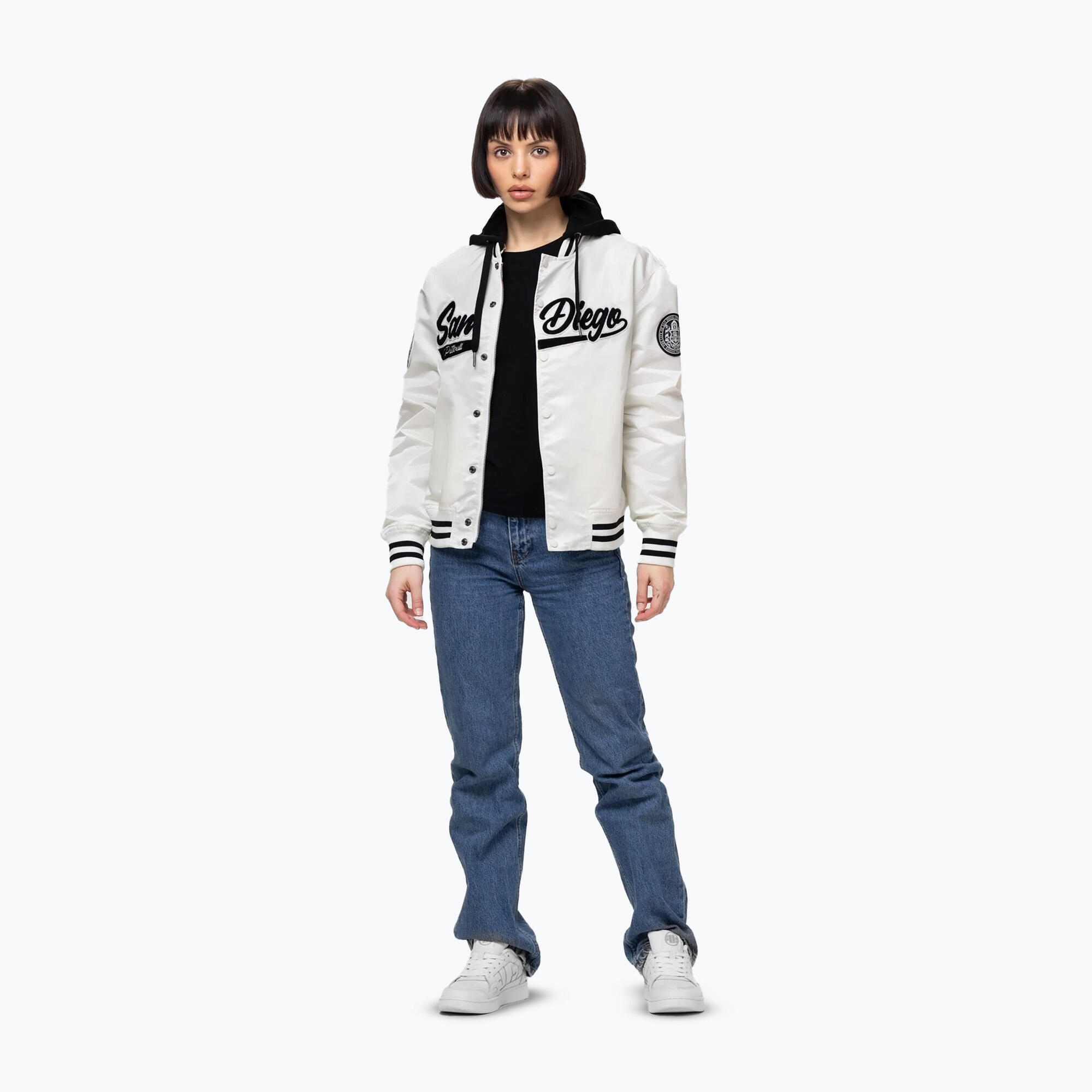 Chaqueta de mujer Pitbull Angela San Diego con capucha Varsity 2/7