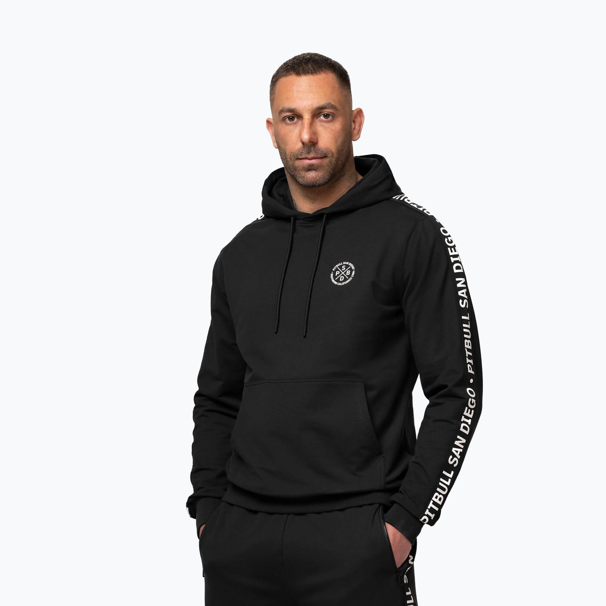 Felpa da uomo Pitbull Tape Parker con cappuccio 4/7