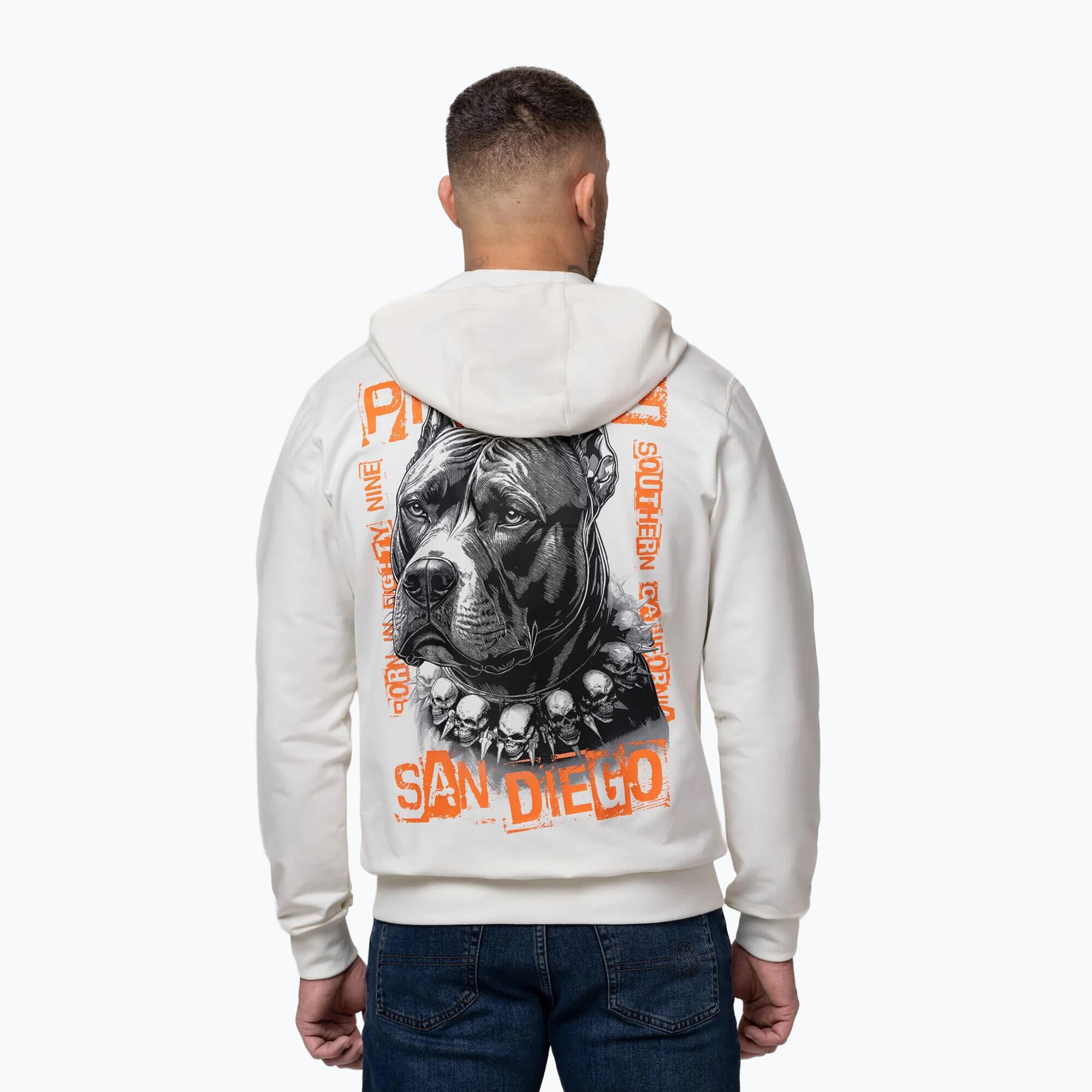 Herrenpullover Pitbull Blacky Sweatshirt mit Reißverschluss und Kapuze 3/7